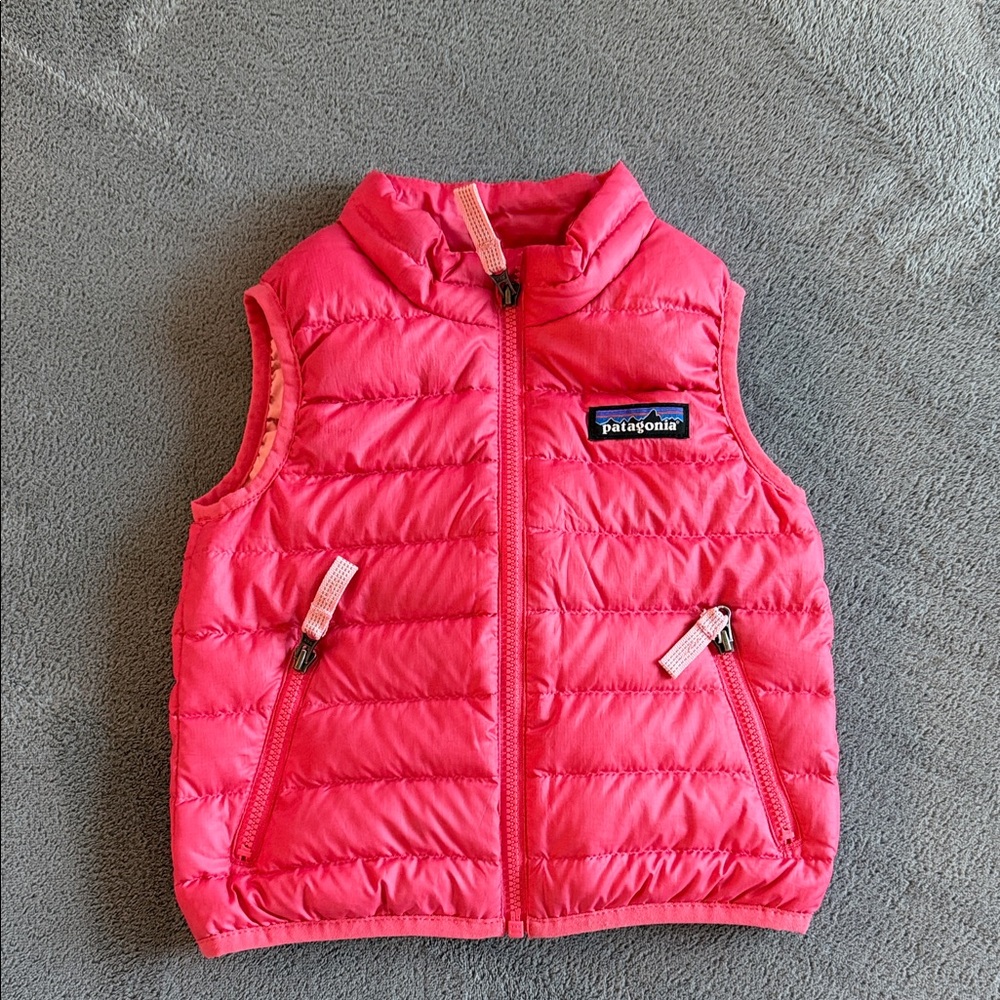 Patagonia Kids Hot Pink Quilted Puffer Vest